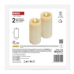 EMOS DCCV17, LED dekoráció – viaszgyertya 17 cm, 2x AAA, beltéri, meleg fehér, 2 db, távirányító