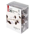 EMOS DCGW04, LED karácsonyi fényfüzér – tobozok, 1,7 cm, 2x AA, beltéri, meleg fehér