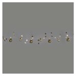 EMOS DCGW11, LED karácsonyi fényfüzér – arany gömb csillagokkal, 1,9m, 2xAA, beltéri, meleg fehér, idő.