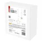 EMOS LED karácsonyi fényfüggöny csillagokkal, meleg fehér, 185x105 cm, DCGW12