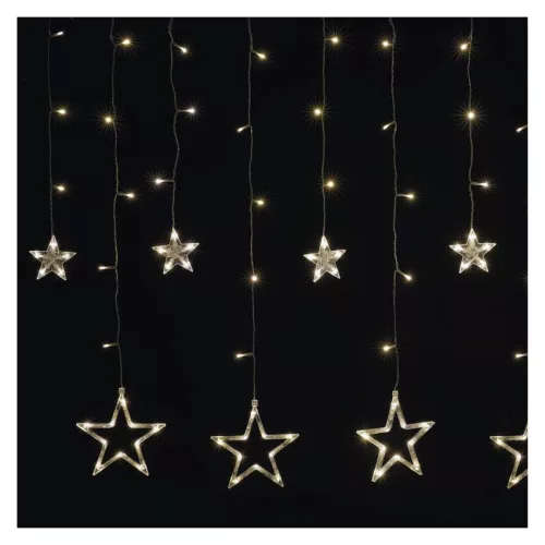 EMOS LED karácsonyi fényfüggöny csillagokkal, meleg fehér, 185x105 cm, DCGW12