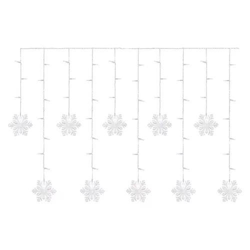 EMOS LED karácsonyi fényfüggöny hópelyhekkel, hideg fehér, 135x50 cm, DCGW13
