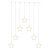 EMOS DCGW14, LED karácsonyi fényfüggöny – 7 csillag, 67x125cm, kültéri és beltéri, meleg fehér