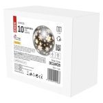 EMOS DCLW28, LED karácsonyi üveggömb – hópelyhek, 12 cm, 3x AA, beltéri, meleg fehér, időzítő