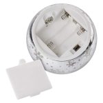 EMOS DCLW28, LED karácsonyi üveggömb – hópelyhek, 12 cm, 3x AA, beltéri, meleg fehér, időzítő