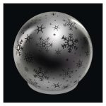 EMOS DCLW28, LED karácsonyi üveggömb – hópelyhek, 12 cm, 3x AA, beltéri, meleg fehér, időzítő