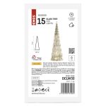 EMOS DCLW30, LED-es üveg karácsonyfa, 27 cm, 2x CR2032, beltéri, meleg fehér, időzítő