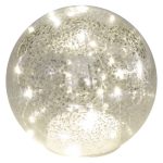 EMOS DCLW35, LED karácsonyi üveggömb - arany, 15 cm, 3x AA, beltéri, meleg fehér, időzítő