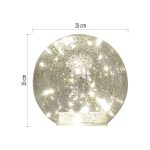 EMOS DCLW35, LED karácsonyi üveggömb - arany, 15 cm, 3x AA, beltéri, meleg fehér, időzítő