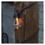 EMOS DCPV02, LED lánc napelemmel - 10x party égő, 5 m, kültéri és beltér, vintage