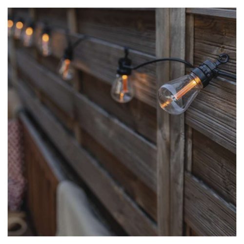 EMOS DCPV02, LED lánc napelemmel - 10x party égő, 5 m, kültéri és beltér, vintage