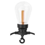 EMOS DCPV02, LED lánc napelemmel - 10x party égő, 5 m, kültéri és beltér, vintage