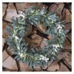 EMOS DCTW28, LED dekoráció - fagyöngy koszorú, 3x AA, meleg fehér, időzítő