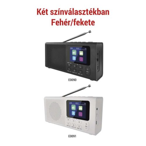EMOS E0090, Hordozható rádió Bluetooth, MP3, DAB / DAB+ / FM, fekete színű