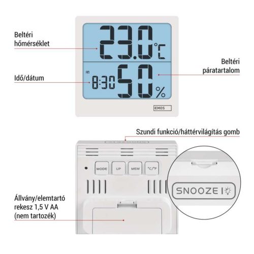 EMOS E0114N, EMOS Hő- és nedvességmérő E0114N