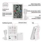 EMOS E0558P, Digitális hőmérő páratartalom-mérővel, vezetékes érzékelővel, ébresztőórával E0558P