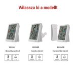 EMOS E0558W, Digitális hőmérő páratartalom-mérővel, vezeték nélküli érzékelővel, óra, dátum E0558W