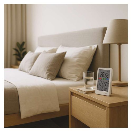 EMOS E0558W, Digitális hőmérő páratartalom-mérővel, vezeték nélküli érzékelővel, óra, dátum E0558W