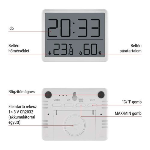 EMOS E6210, Hő- és nedvességmérő E6210