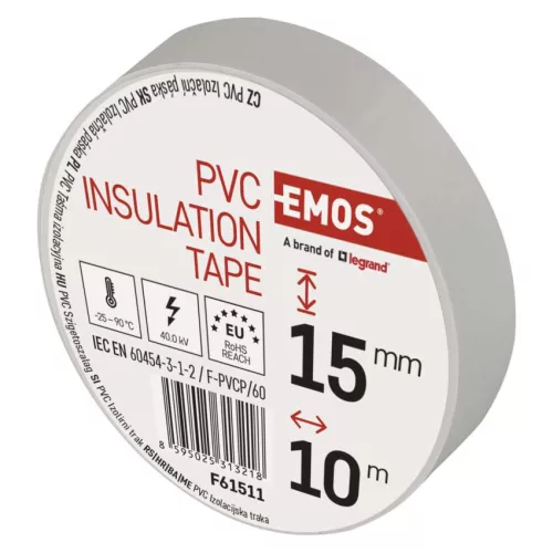 EMOS F61511, Szigetelőszalag 15/10 fehér 10db