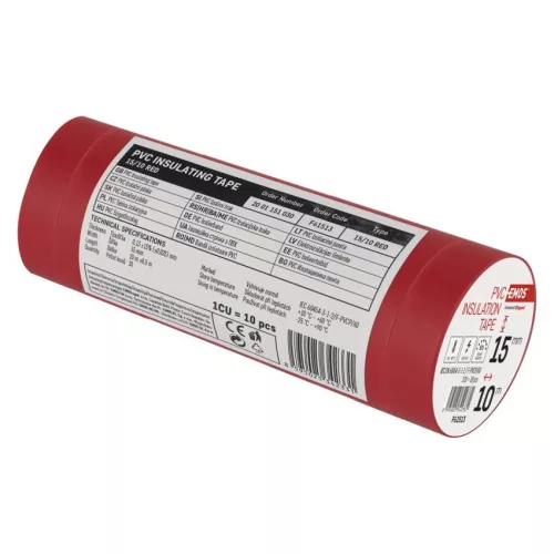 EMOS F61513, Szigetelőszalag 15/10 piros 10db