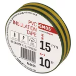 EMOS F61515, Szigetelőszalag 15/10 zöld-sárga 10db