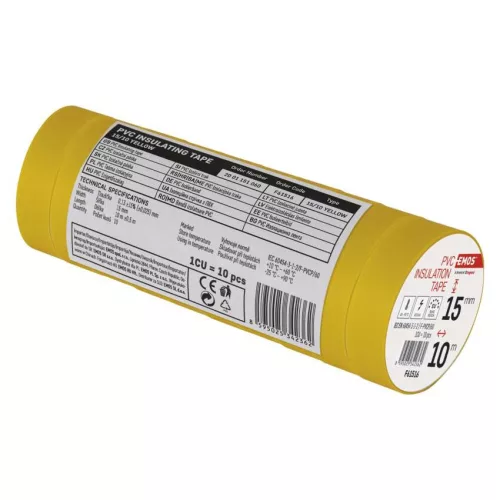 EMOS F61516, Szigetelőszalag 15/10 sárga 10db