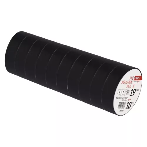EMOS F61912, Szigetelőszalag 19/10 fekete 10db