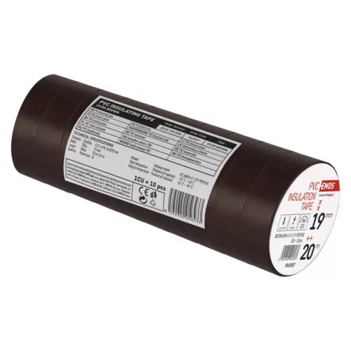 EMOS F61927, Szigetelőszalag 19/20 BARNA 10db