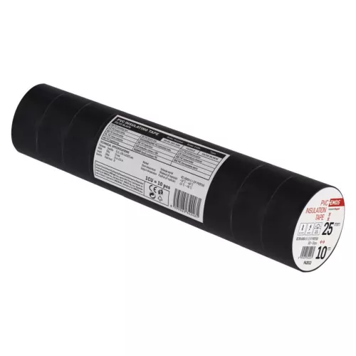 EMOS F62512, Szigetelőszalag 25/10 fekete 10db