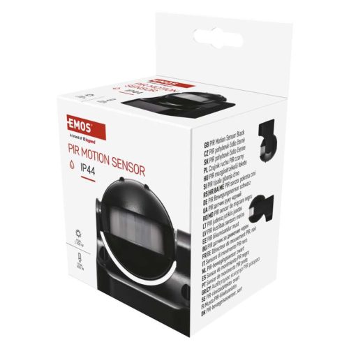 EMOS G1125, Mozgásérzékelő (PIR) IP44 12m 180°