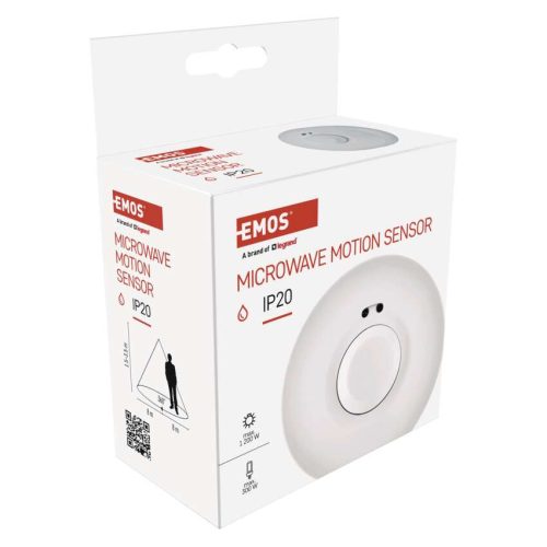 EMOS G1180, Mozgásérzékelő (MW) IP20 8m 360°