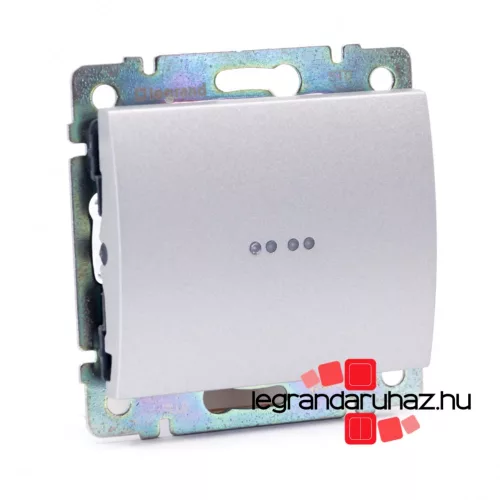 Legrand Galea Life egypólusú kapcsoló mechanizmus ellenőrzőfénnyel 10A, alumínium GA775601EF