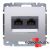 Legrand Galea Life 2xRJ45 Cat.6 UTP, LCS2, alumínium GA775830