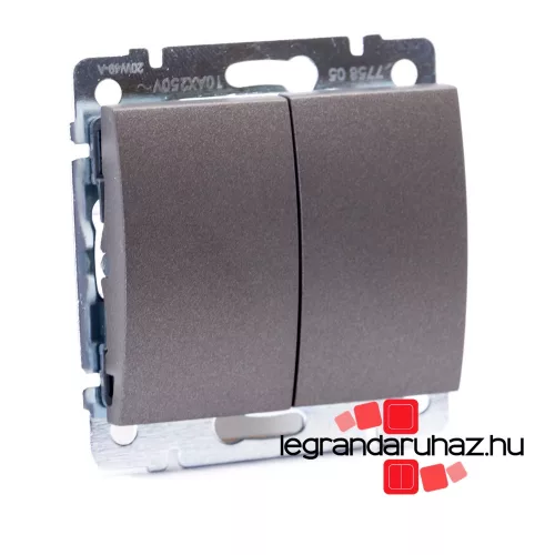 Legrand Galea Life kettős váltókapcsoló, mélybronz GM775808