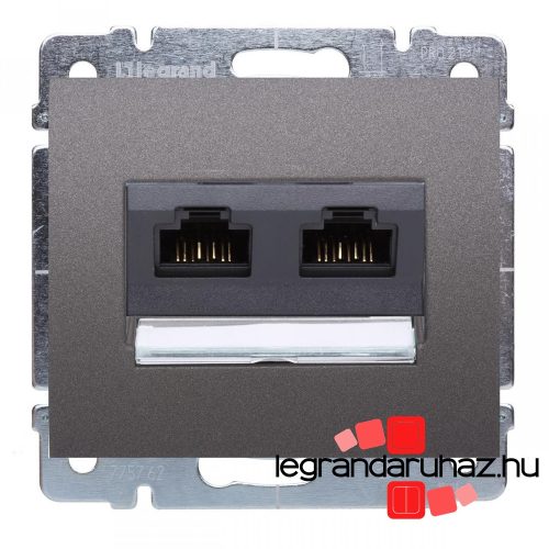 Legrand Galea Life 2xRJ45 Cat 6 UTP, körmös, LCS2, mélybronz GM775823
