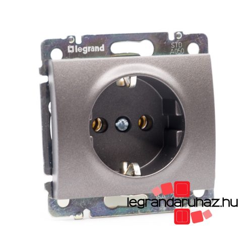 Legrand Galea Life 2P+F földelt csatlakzóaljzat, csavaros,biztonsági zsalu nélkül mélybronz GM775921