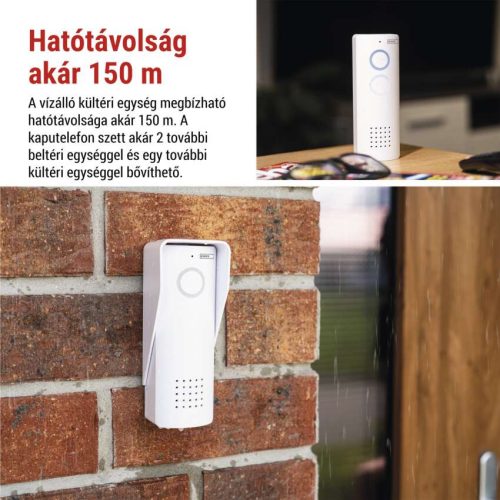 EMOS H1087, Vezeték nélküli otthoni audio kapucsengő készlet H1087, 1 résztvevő