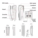 EMOS H1088, Vezeték nélküli otthoni audio kapucsengő készlet H1088, 1 résztvevő