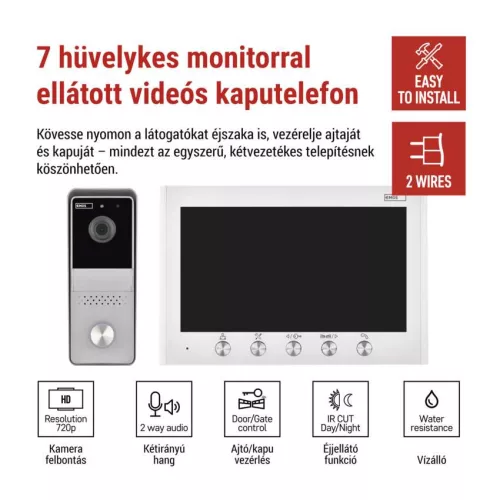 EMOS H2060, EM-04Z 2WIRE otthoni videó kaputelefon készlet