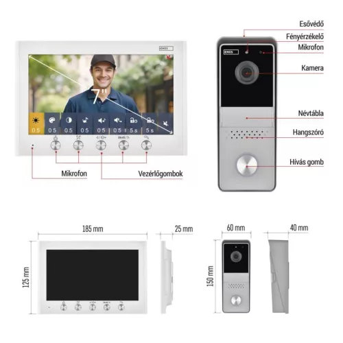 EMOS H2060, EM-04Z 2WIRE otthoni videó kaputelefon készlet