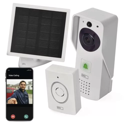 EMOS H4030, GoSmart Vezeték nélküli akkumulátoros video kaputelefon IP-09D wifivel és napelemmel