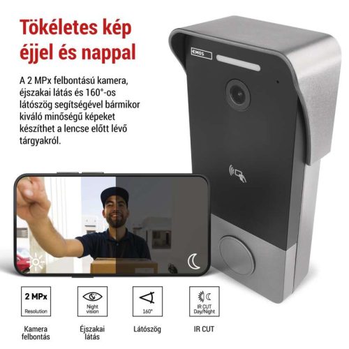 EMOS H4033, GoSmart videós ajtócsengő IP-20PoE