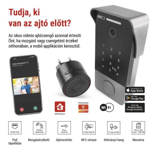 EMOS H4034, GoSmart videós ajtócsengő IP-21PoE