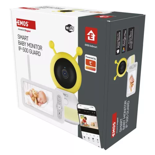 EMOS H4052, GoSmart Bébiőr monitor IP-500 GUARD képernyővel és wifivel