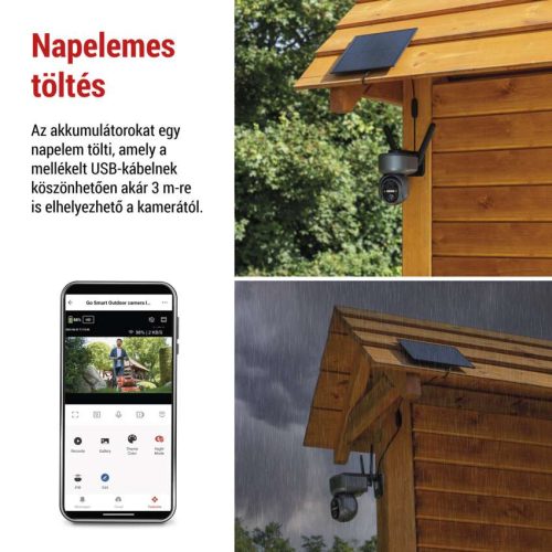 EMOS H4058, GoSmart 4G/LTE kültéri forgatható kamera IP-6000 OWL, szürke