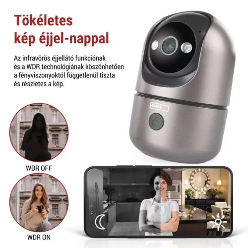 EMOS H4062, GoSmart Beltéri forgatható kamera IP‑220W wifivel