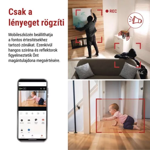 EMOS H4062, GoSmart Beltéri forgatható kamera IP‑220W wifivel