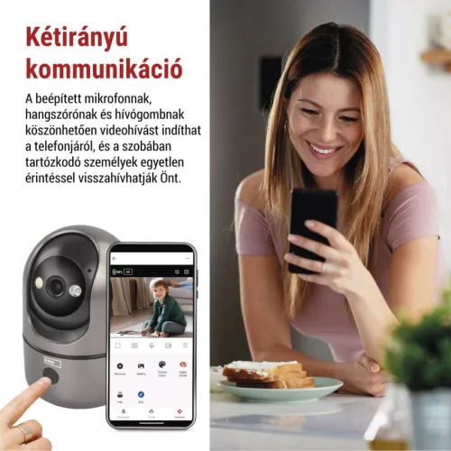 EMOS H4062, GoSmart Beltéri forgatható kamera IP‑220W wifivel