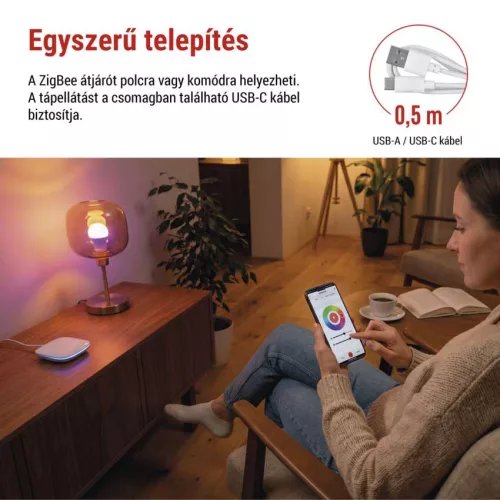 EMOS GoSmart IP-2000Z multifunkcionális ZigBee gateway Wi-Fi és Bluetooth kapcsolattal, H5002